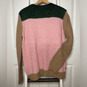 Scotch Soda Women's OK Bye Knit Color Block Sparkle Sweater size L